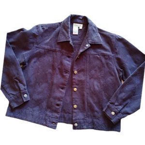 Coldwater Creek Purple Cotton Jean-style Jacket